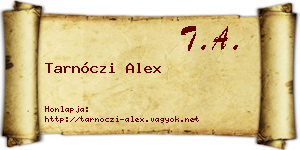 Tarnóczi Alex névjegykártya